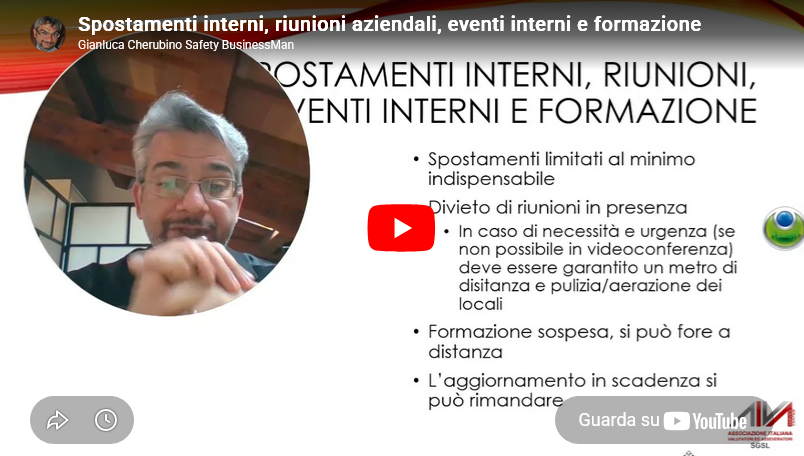 Spostamenti interni, riunioni aziendali, eventi interni e formazione